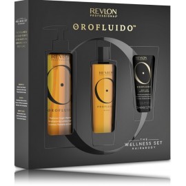 Revlon Professional Orofluido The Wellness Set komplekts (240 ml. šampūns + 100 ml. serums + 50 ml. ķermeņa krēms)