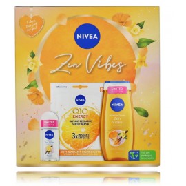 Nivea Zen Vibes набор для женщин (тканевая маска для лица 1 шт. + антиперспирант 50 мл. + гель для душа 250 мл.)