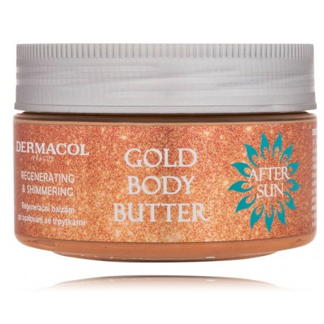 Dermacol After Sun Regenerating & Shimmering Gold Body Butter масло для тела после загара