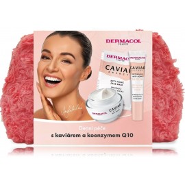 Dermacol Caviar Energy komplekts sejas kopšanai (50 ml. krēms + 12 ml. serums + 2 x 8 ml. maska ​​+ kosmētikas maciņš)