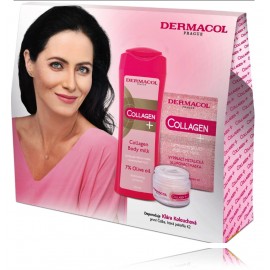 Dermacol Collagen+ komplekts sievietēm (50 ml. krēms + 2 x 7,5 ml. maska ​​+ 250 ml. ķermeņa pieniņš)