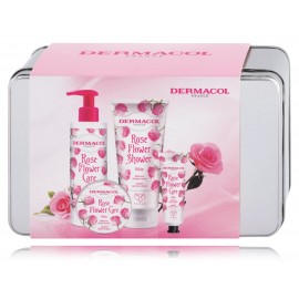 Dermacol Flower Care Rose komplekts (250 ml. ziepes + 30 ml. roku krēms + 200 ml. dušas krēms + 75 ml. sviests)