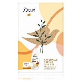 Dove Naturally Caring Gift Set komplekts ķermeņa kopšanai (250 ml. + 90 g. ziepes)