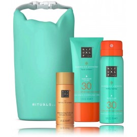 Rituals Ritual of Karma Summer Sun Care набор (масло для тела + крем для лица SPF30 + защитный спрей SPF30 + сумочка)