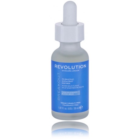 Revolution Skincare 2% Salicylic Acid & Fruit Enzymes attīrošs sejas serums problemātiskai ādai