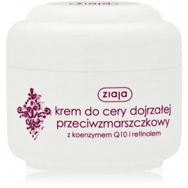 Ziaja Anti-wrinkle Cream With Q10 dienas krēms pret grumbām ar koenzīmu Q10 un retinolu