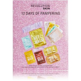 Revolution Skincare 12 Days Of Pampering adventes kalendārs ar sejas, ķermeņa un matu kopšanas līdzekļiem