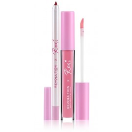 Makeup Revolution x Roxi Cherry Blossom Lip Set lūpu spīduma un zīmuļa komplekts