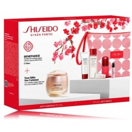 Shiseido Benefiance Wrinkle Smoothing komplekts (krēms + putas + losjons + serums + acu serums + EDP + kosmētikas maciņš)