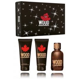 Dsquared2 Wood for Him komplekts vīriešiem (100 ml EDT + 100 ml dušas želeja + 100 ml balzams pēc skūšanās)