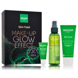 Weleda Skin Food Make-up Glow Effect ādas kopšanas komplekts (8 ml. lūpu sviests + 75 ml. krēms + 100 ml. sausā eļļa)