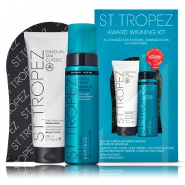 St. Tropez Self Tan Award Winning komplekts (200 ml. pašiedeguma putas + 200 ml. losjons + 1 gab. cimds)