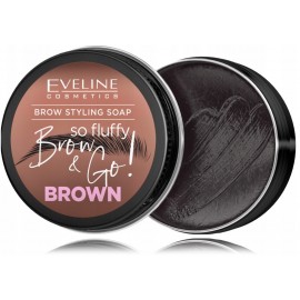 Eveline Brow & Go! Brown Brow Styling Soap tonētas ziepes uzacu veidošanai