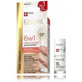 Eveline Nail Therapy 6in1 Care & Colour Golden Glow nagu kondicionieris ar krāsu