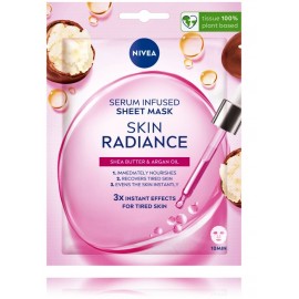 Nivea Skin Radiance lokšņu sejas maska ​​ar balinošu serumu