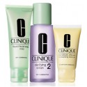 Clinique 3 Step Skin Care System 2 komplekts sausai/jauktai ādai (30 ml. sejas losjons + 50 ml. sejas tīrīšanas līdzeklis + 100 ml. sejas losjons)