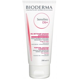 BIODERMA Sensibio DS+ želejveida tīrīšanas līdzeklis jūtīgai/sārtai/zvīņainai ādai 200 ml.