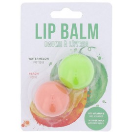 2K Duo Lip Balm arbūzu un persiku lūpu balzamu komplekts (2 x 2,8 g.)