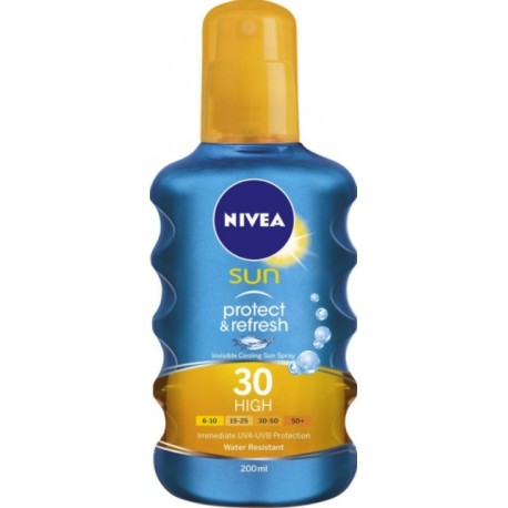 Nivea Sun Protect & Dry Touch atvēsinošs saules aizsargsprejs SPF30 200 ml.