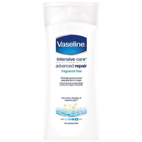 Vaseline Intensive Care Advanced Repair ķermeņa losjons ar vazelīnu ļoti sausai ādai 400 ml.