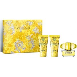 Versace Yellow Diamond Intense komplekts sievietēm (50 ml. EDP + 50 ml. ķermeņa losjons + 50 ml. dušas želeja)