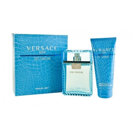 Versace Man Eau Fraiche набор для мужчин ( 100 мл. EDT + 100 мл. Гель для душа)