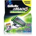 Gillette Mach3 Sensitive skuvekļa galviņas 4 gab.