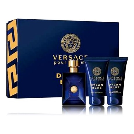 Versace Dylan Blue Pour Homme komplekts vīriešiem (50 ml. EDT + 50 ml. dušas želeja + 50 ml. balzams pēc skūšanās)