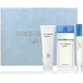 Dolce & Gabbana Light Blue komplekts sievietēm (100 ml. EDT + 7,4 ml. EDT + 100 ml. ķermeņa losjons)