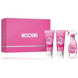 Moschino Pink Fresh Couture komplekts sievietēm (50 ml. EDT + 100 ml. ķermeņa losjons + 100 ml. dušas želeja)