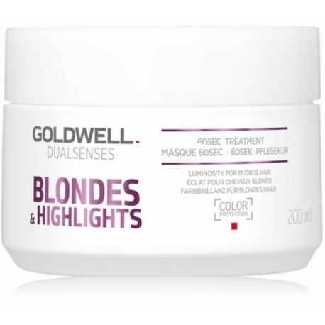 Goldwell Dualsenses Blondes Highlights 60 Sec ātras iedarbības atjaunojošs līdzeklis/maska