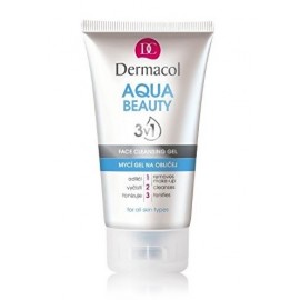 Dermacol Aqua Beauty 3in1 Face Cleansing Gel tīrīšanas želeja sejai 150 ml.