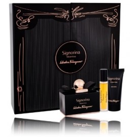 Salvatore Ferragamo Signorina Misteriosa komplekts sievietēm (100 ml. EDP + 10 ml. EDP miniatiūra + 50 ml. ķermeņa pieniņš)