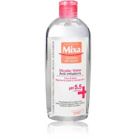 Mixa Cleansing Micellar Water Anti-irritations micelārais ūdens jūtīgai sārtai ādai 400 ml.