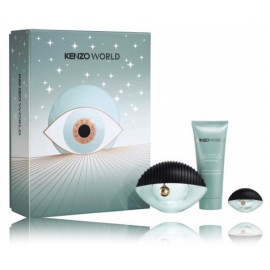 Kenzo Kenzo World komplekts sievietēm (50 ml. EDP + 5 ml. EDP + 75 ml. ķermeņa losjons)