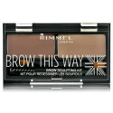 Rimmel Brow This Way komplekts uzacu 2,4 g. krāsa Medium Brown (uzacu vasks + ēnas + otiņas)