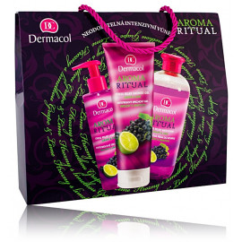 Dermacol Aroma Ritual Grape & Lime komplekts (250 ml. dušas želeja + 500 ml. vannas putas + 250 ml. ziepes)