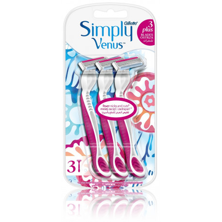 Gillette Simply Venus vienreizējie skuvekļi 3 gab.