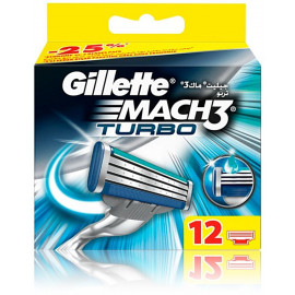 Gillette Mach3 Turbo головки для бритвы 12 шт