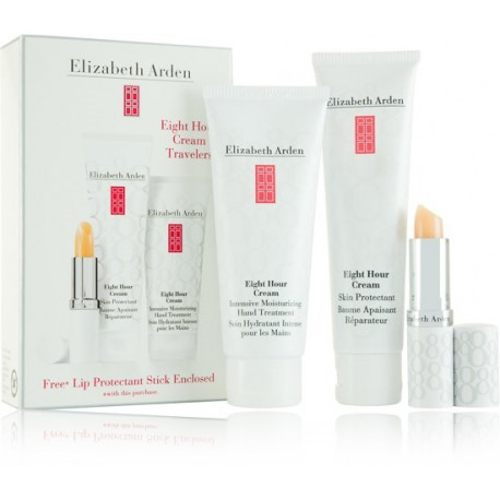 Elizabeth Arden Eight Hour All In One komplekts (30 ml. roku krēms + 50 ml. universāls krēms + 3. 7 ml. lūpu balzams)