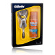Gillette Fusion ProShield skūšanās piederumu komplekts vīriešiem (skuveklis+ 75 ml. skūšanās želeja)