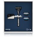 Gillette Mach3 Chrome Set komplekts vīriešiem (skuveklis + 2. skuvekļu galviņas + statīvs)