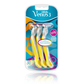 Gillette Simply Venus 3 Plus Yellow vienreizējie skuvekļi