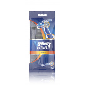 Gillette Blue II Plus vienreizējie skuvekļi 5 gab.