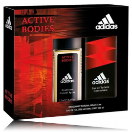 Adidas Active Bodies komplekts vīriešiem (100 ml. EDT + 75 ml. izsmidzināms dezodorants)