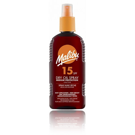 Malibu Dry Oil Spray SPF 15 izsmidzināms losjons pret sauli 200 ml.