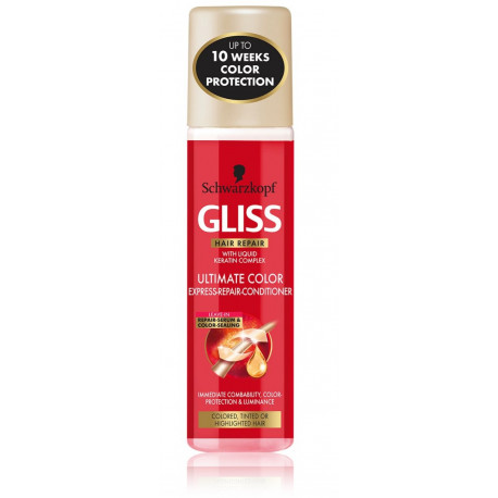 Schwarzkopf Gliss Kur Ultimate Color Express Repair neskalojams kondicionieris krāsotiem matiem 200 ml.