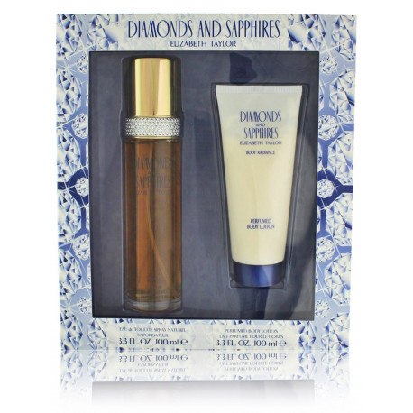 Elizabeth Taylor Diamonds and Sapphires komplekts sievietēm (100 ml. EDT + 100 ml. ķermeņa losjons)