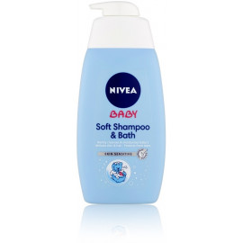 Nivea Baby 2в1 нежный шампунь и пена для ванн для детей 500 мл.