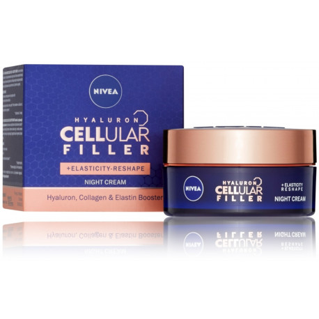 Nivea Hyaluron CELLular Filler Reshape nakts krēms pretgrumbu 50 ml.